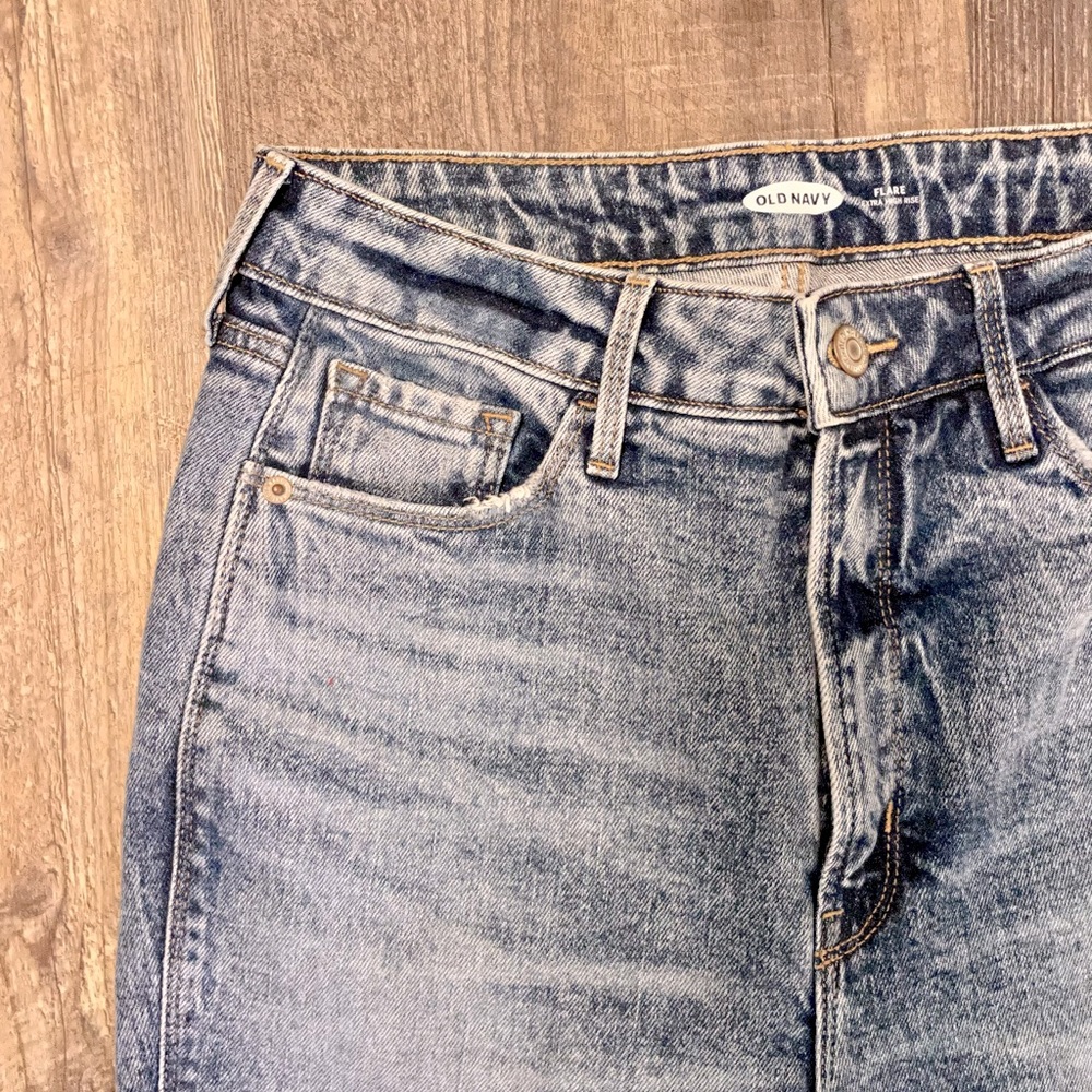 Old Navy Women's Blue Flare Jeans